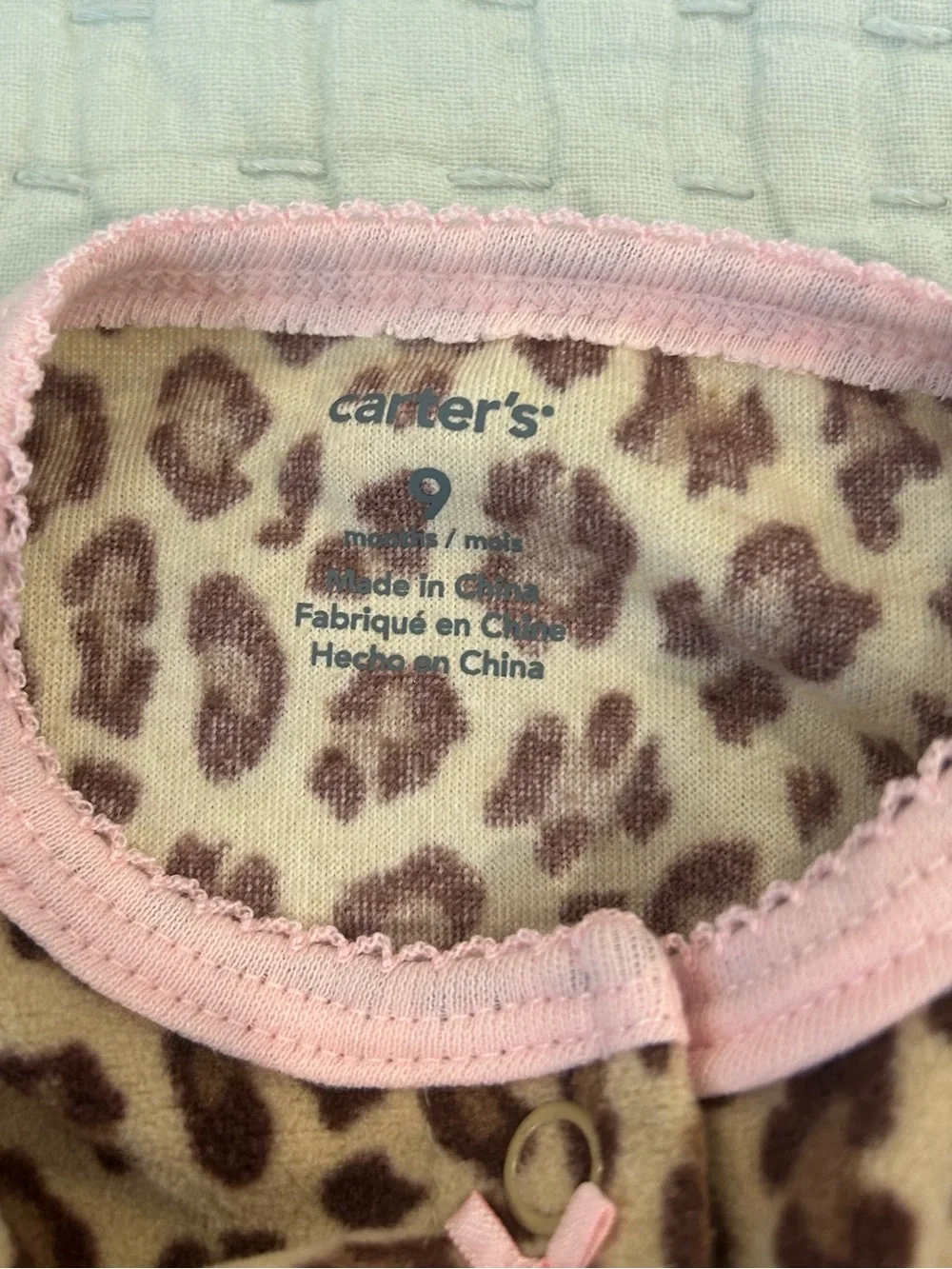 Carter’s Onesie. Set of 2. Size 9 months.